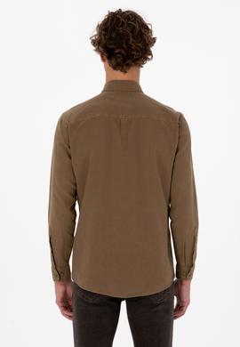 Erkek Haki Uzun Kollu Gömlek - 50308390005