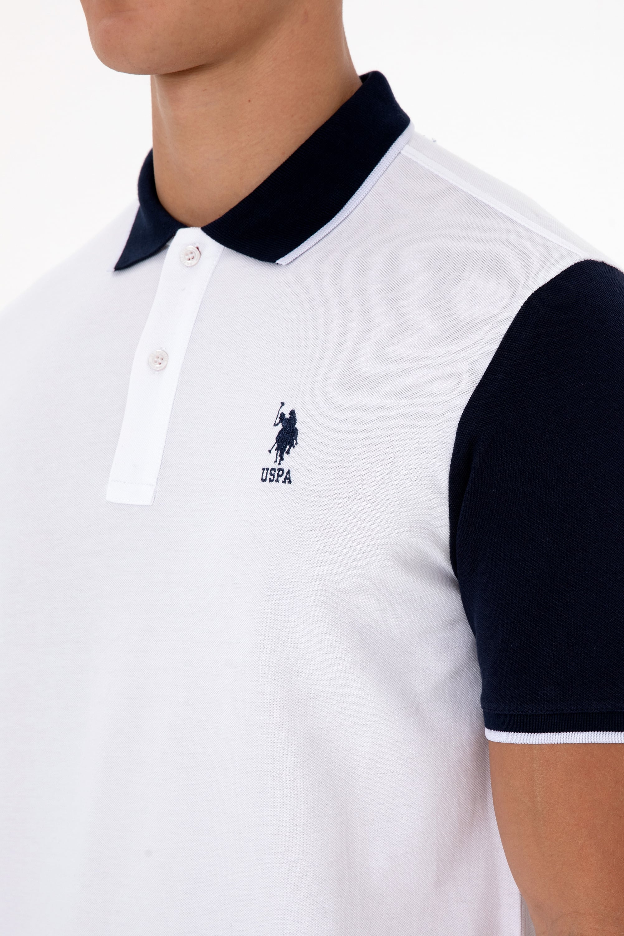 Erkek Beyaz Regular Fit Polo Yaka Tişört