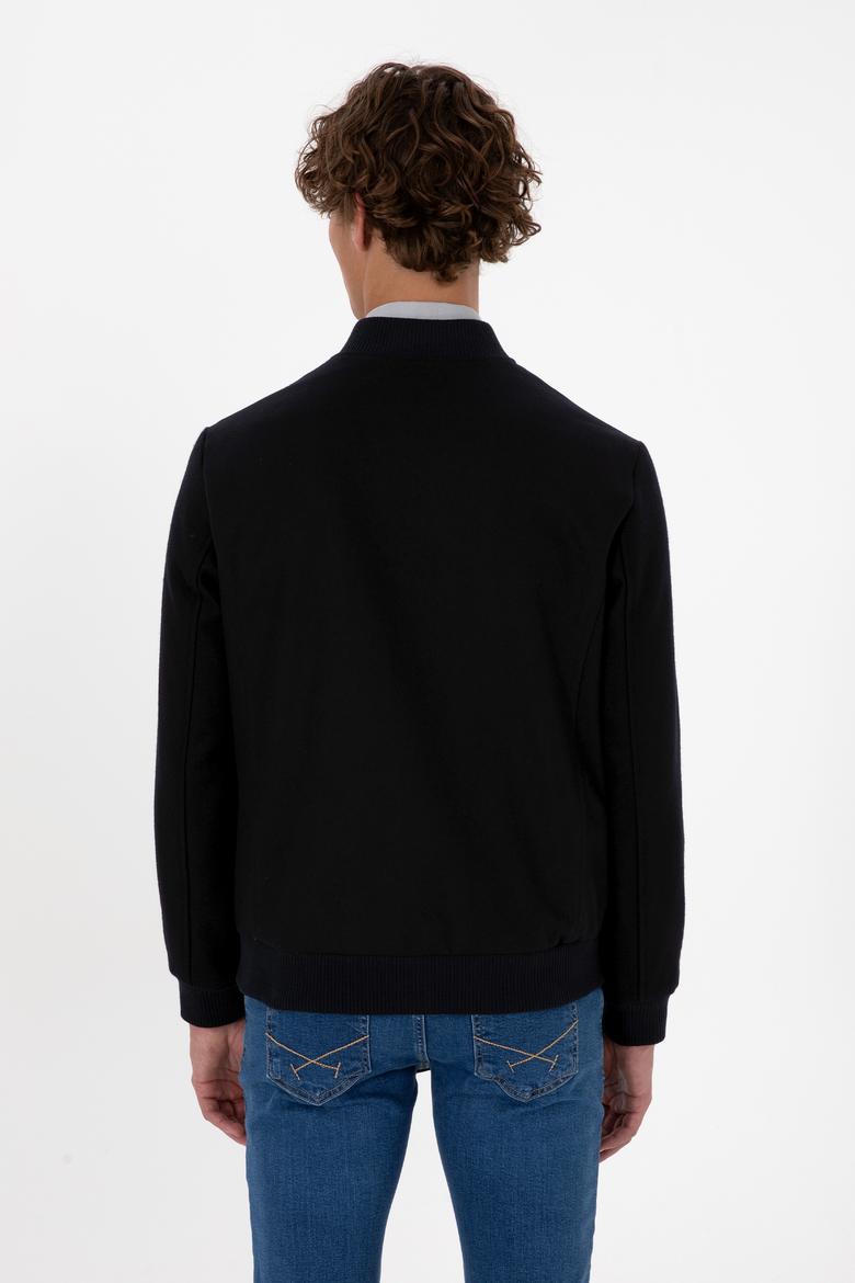 Erkek Lacivert Kaşe Mont - 50310261005