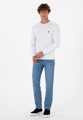 Erkek Açık Mavi Straight Fit Jean Pantolon - 50316547013