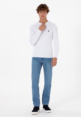 Erkek Açık Mavi Straight Fit Jean Pantolon - 50316547013