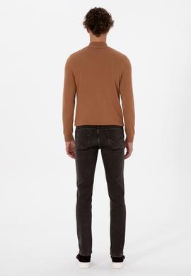 Erkek Kahverengi Slim Fit Jean Pantolon - 50308299121