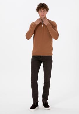 Erkek Kahverengi Slim Fit Jean Pantolon - 50308299121