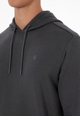 Erkek Regular Fit Kapüşonlu Grı Basic Sweatshirt - 50313720047