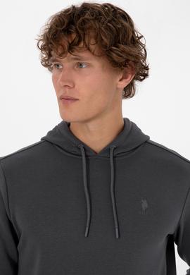 Erkek Regular Fit Kapüşonlu Grı Basic Sweatshirt - 50313720047