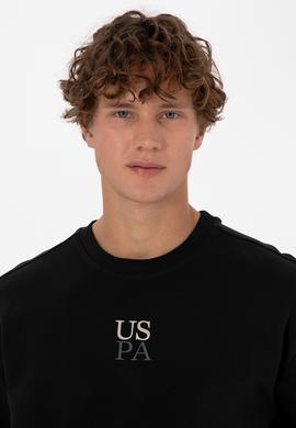 Erkek Bisiklet Yaka Comfort Fit Siyah Basic Sweatshirt - 50313760001