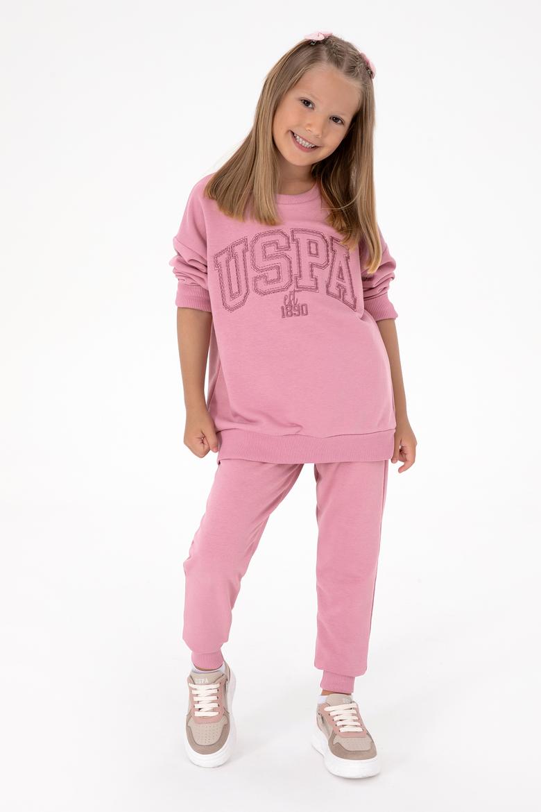 Kız Çocuk Gül Kurusu Eşofman Takımı