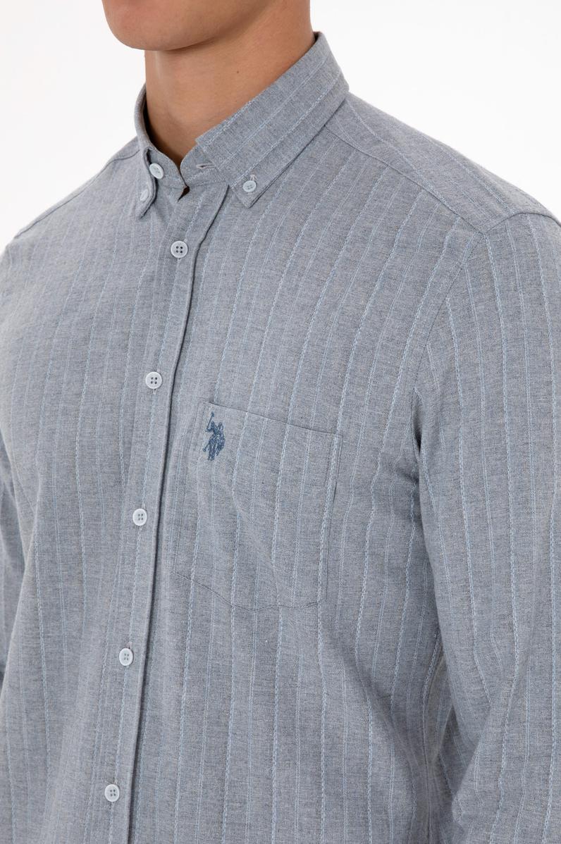 Erkek Açık Mavi Uzun Kollu Gömlek