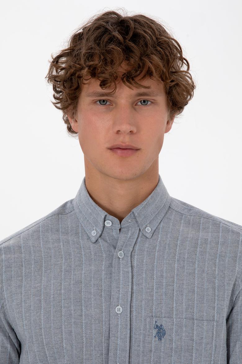 Erkek Açık Mavi Uzun Kollu Gömlek - 50308586005