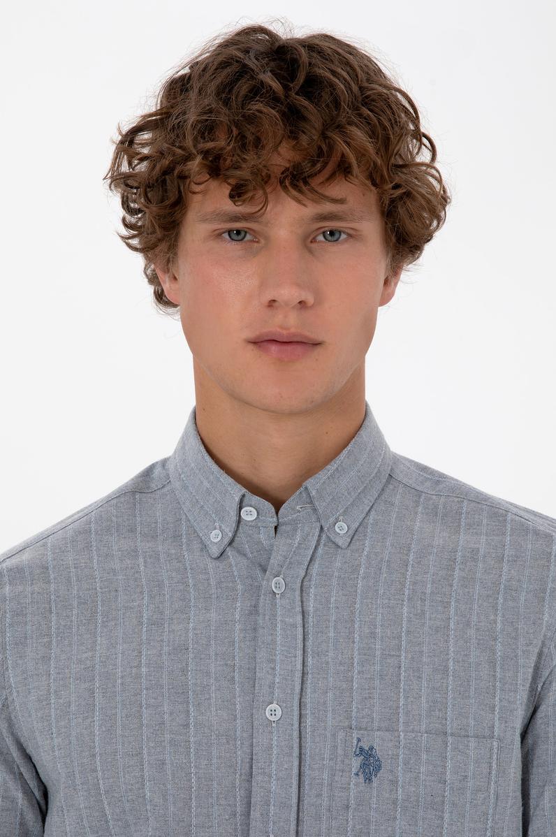 Erkek Açık Mavi Uzun Kollu Gömlek