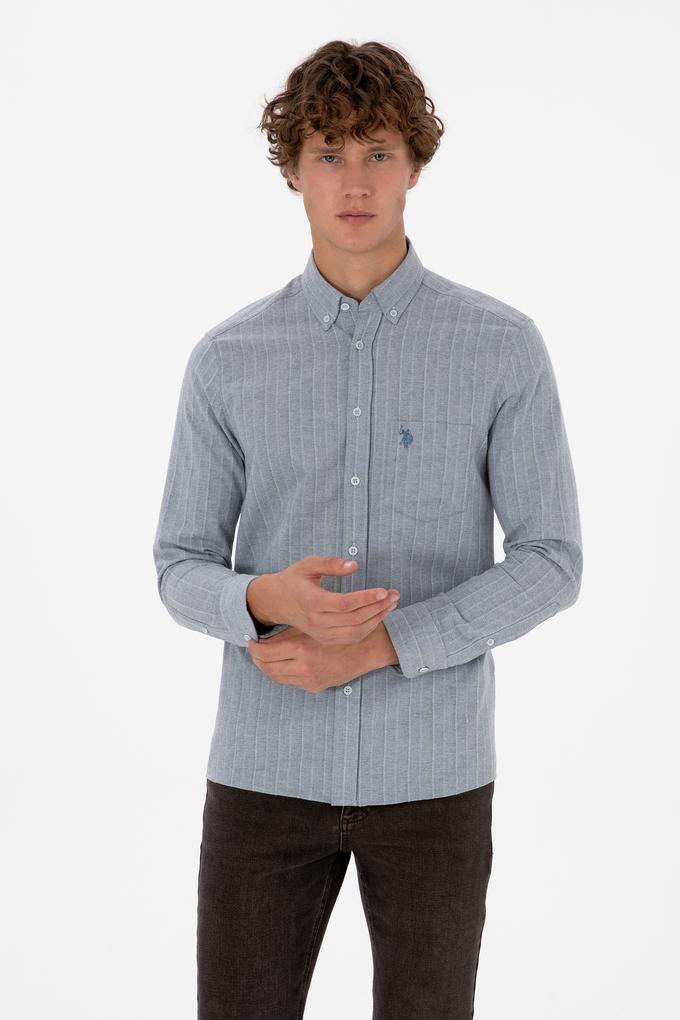 Erkek Açık Mavi Uzun Kollu Gömlek