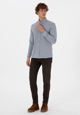 Erkek Açık Mavi Uzun Kollu Gömlek - 50308586005