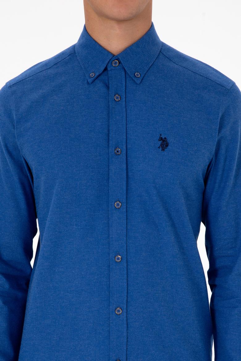 Erkek Mavi Uzun Kollu Basic Gömlek - 50316721080