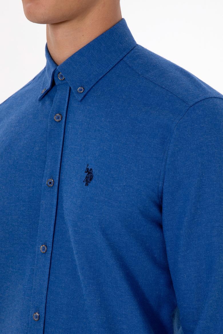 Erkek Mavi Uzun Kollu Basic Gömlek - 50316721080