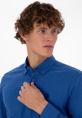 Erkek Mavi Uzun Kollu Basic Gömlek - 50316721080