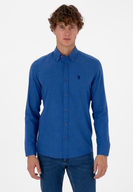 Erkek Mavi Uzun Kollu Basic Gömlek - 50316721080