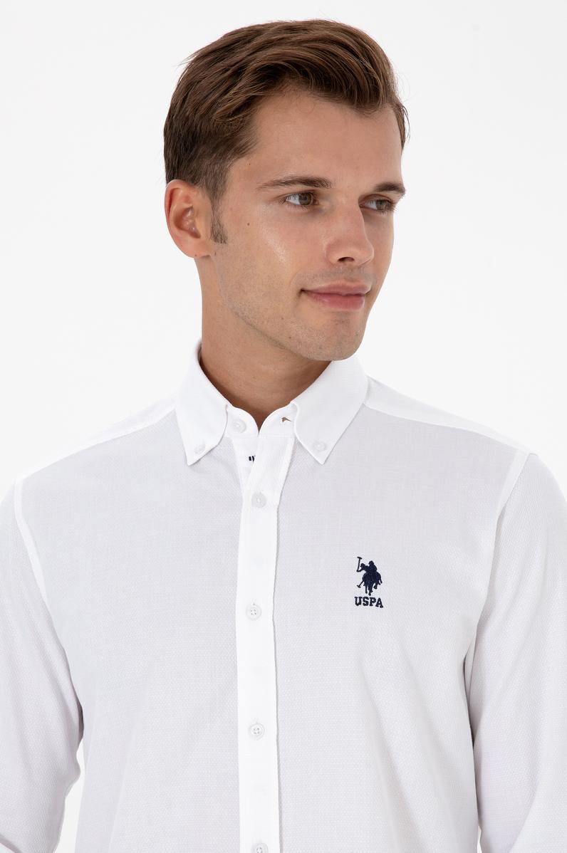 Erkek Beyaz Uzun Kollu Gömlek