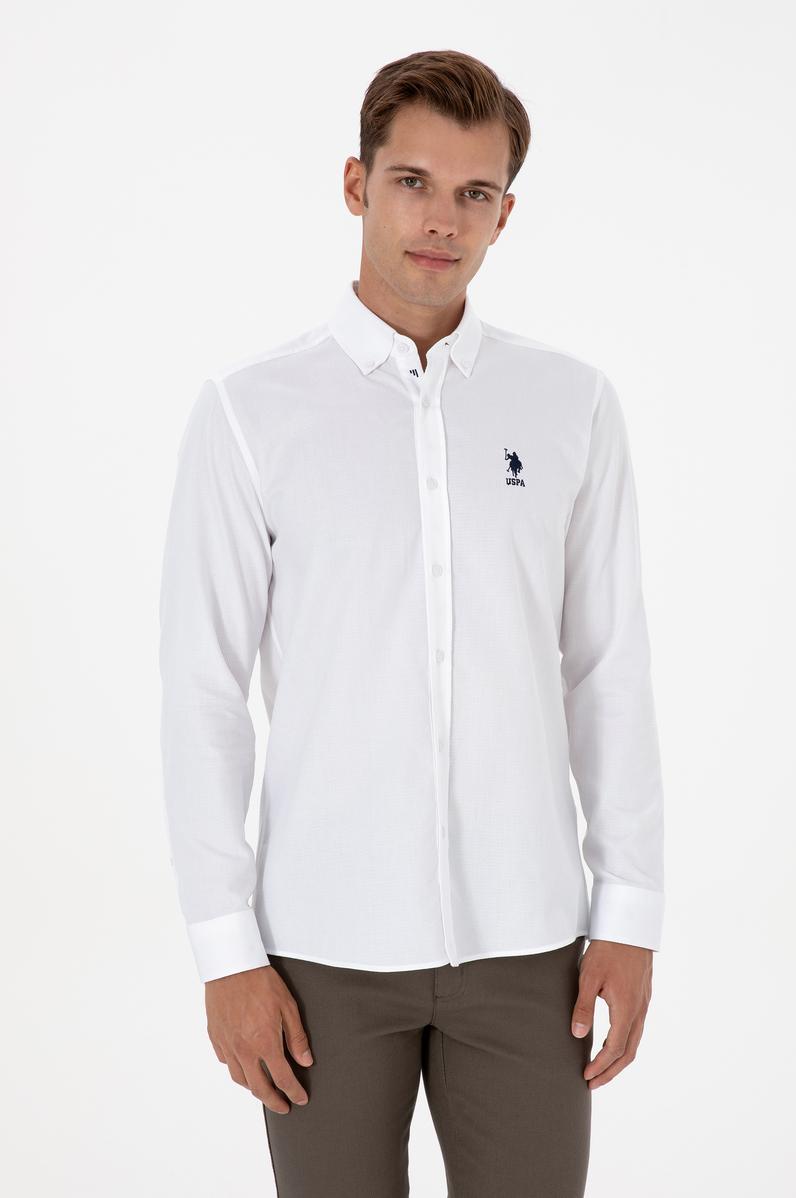 Erkek Beyaz Uzun Kollu Gömlek