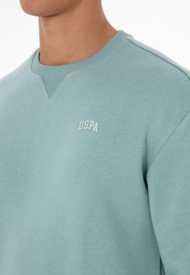 Erkek Comfort Fit Bisiklet Yaka Şardonlu Mint Basic Sweatshirt - 50313757154
