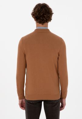 Erkek Camel Basic Triko Hırka - 50313721037