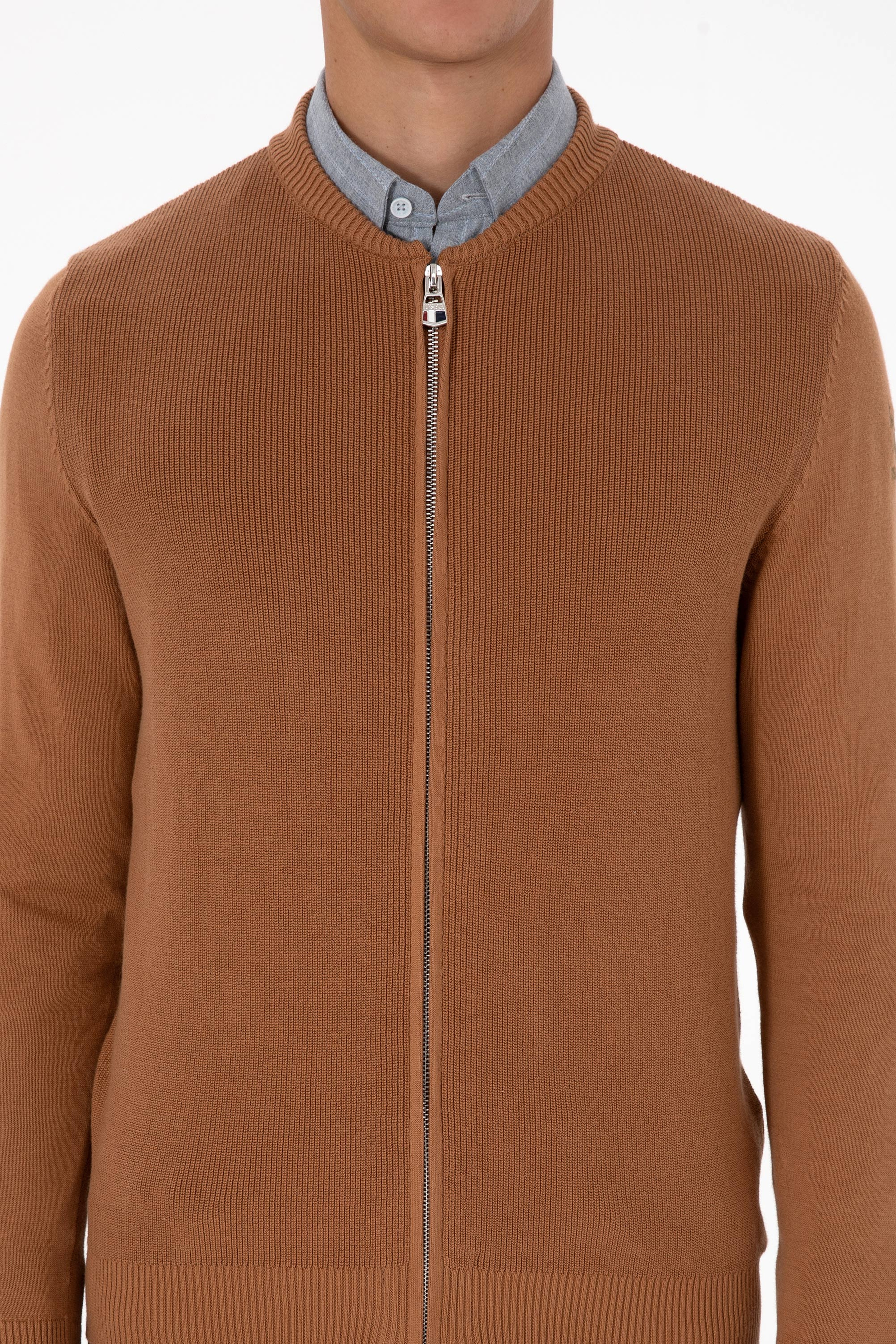 Erkek Camel Basic Triko Hırka - Image 6