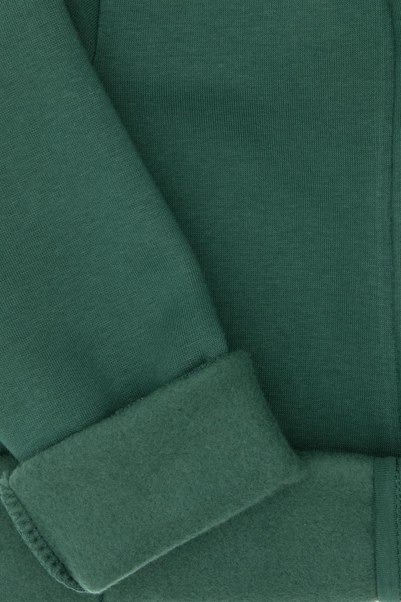 Erkek Çocuk Koyu Yeşil Örme Fermuarlı Kapüşonlu Hırka - 50313852132