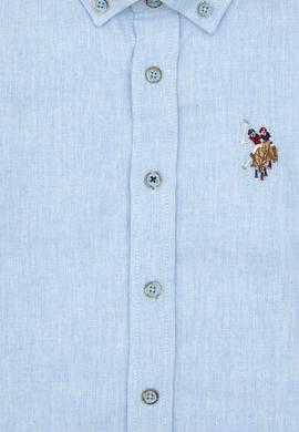 Erkek Çocuk Açık Mavi Uzun Kollu Basic Gömlek - 50307690023