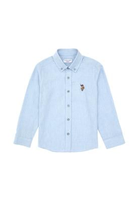 Erkek Çocuk Açık Mavi Uzun Kollu Basic Gömlek - 50307690023