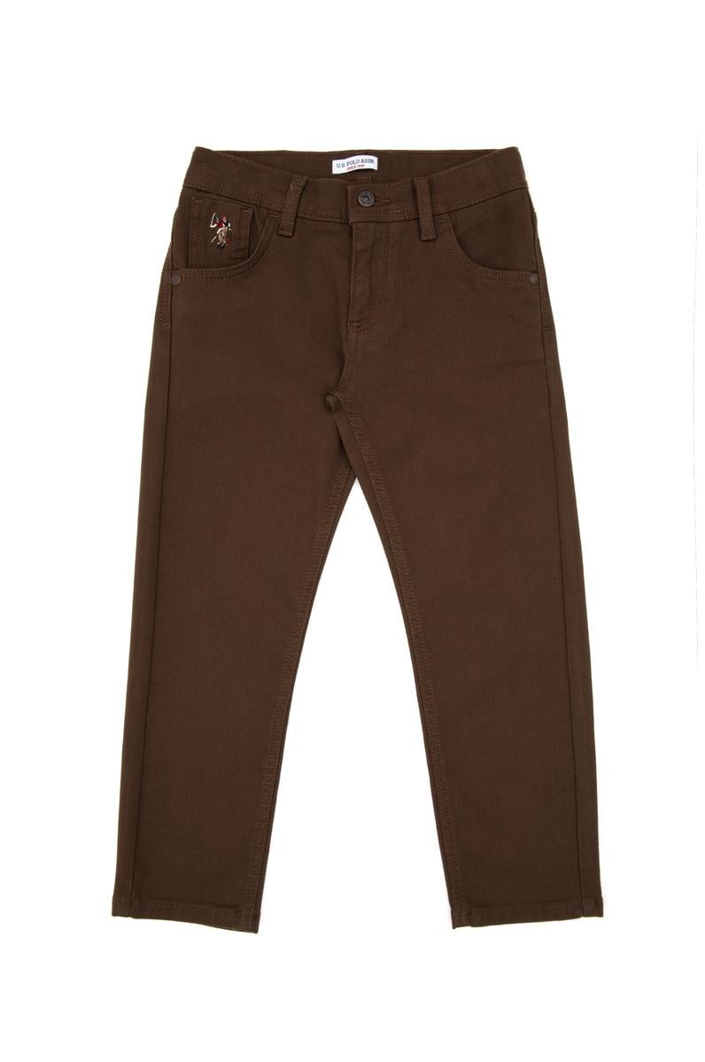 Erkek Çocuk Kahverengi Kanvas Pantolon