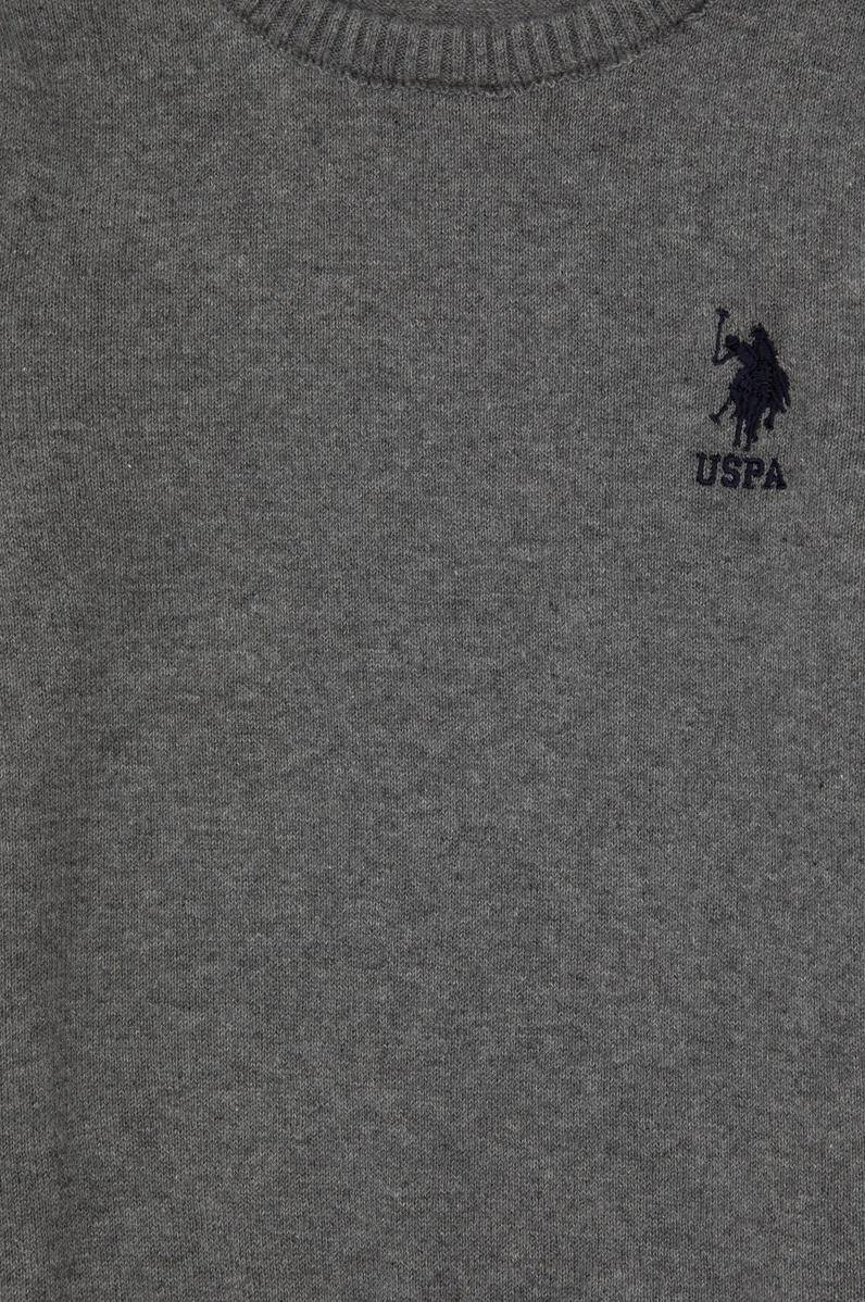 Erkek Çocuk Gri Melanj Basic Kazak