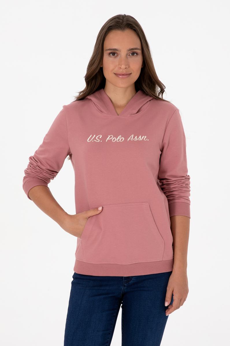 Kadın Gül Kurusu Kapüşonlu Sweatshırt