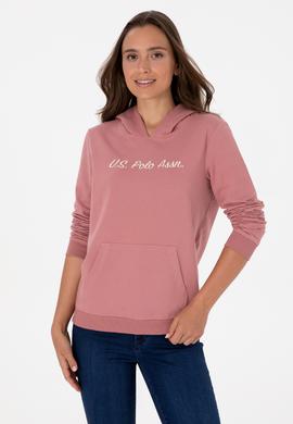 Kadın Gül Kurusu Kapüşonlu Sweatshırt - 50313559029