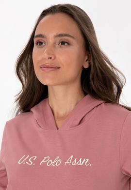 Kadın Gül Kurusu Kapüşonlu Sweatshırt - 50313559029