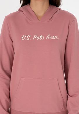 Kadın Gül Kurusu Kapüşonlu Sweatshırt - 50313559029