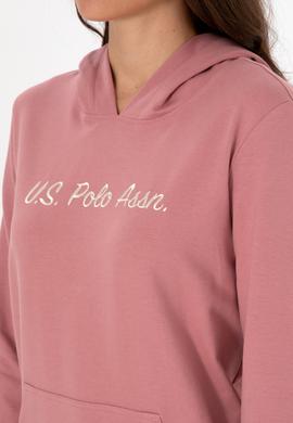 Kadın Gül Kurusu Kapüşonlu Sweatshırt - 50313559029