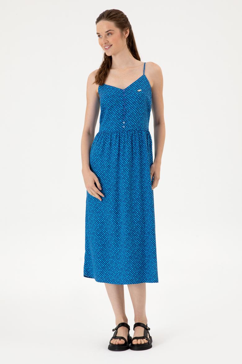 Kadın Lacivert Dokuma Elbise