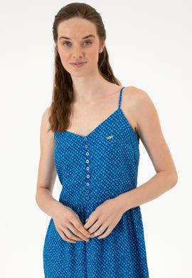 Kadın Lacivert Dokuma Elbise - 50306641012