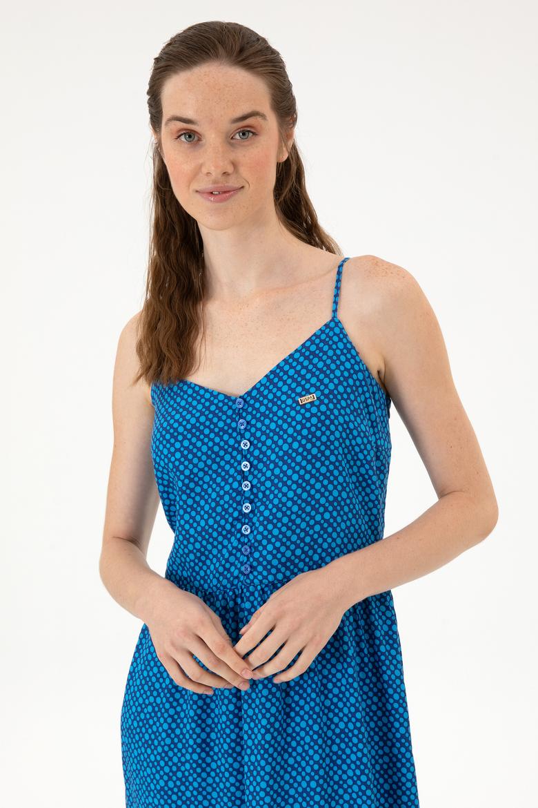 Kadın Lacivert Dokuma Elbise - 50306641012