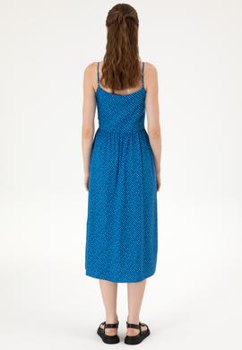 Kadın Lacivert Dokuma Elbise - 50306641012