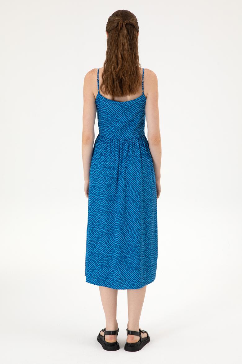 Kadın Lacivert Dokuma Elbise - 50306641012