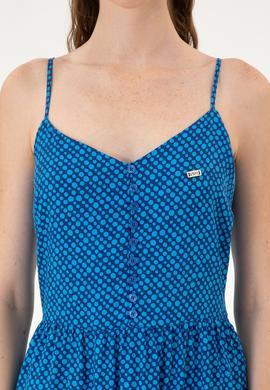 Kadın Lacivert Dokuma Elbise - 50306641012