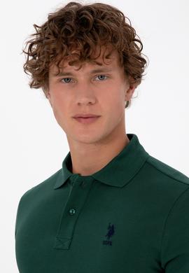 Erkek Koyu Yeşil Basic Tişört - 50307753039