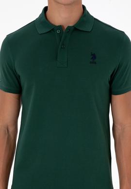 Erkek Koyu Yeşil Basic Tişört - 50307753039