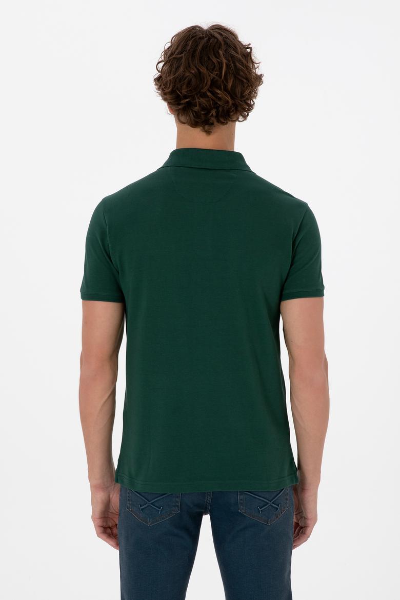 Erkek Koyu Yeşil Basic Tişört - 50307753039