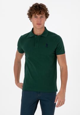 Erkek Koyu Yeşil Basic Tişört - 50307753039