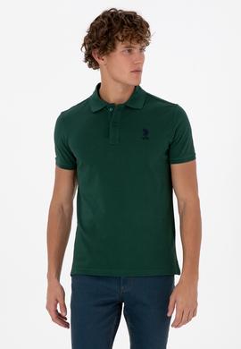 Erkek Koyu Yeşil Basic Tişört - 50307753039