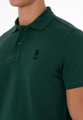 Erkek Koyu Yeşil Basic Tişört - 50307753039