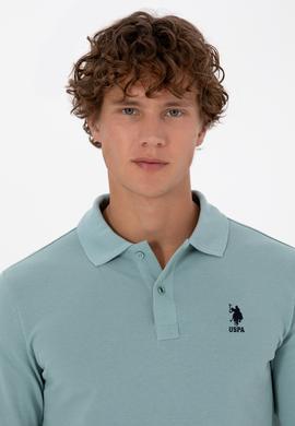Erkek Regular Fit Polo Yaka Mint Basic Sweatshirt - 50307757237