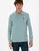 Erkek Regular Fit Polo Yaka Mint Basic Sweatshirt