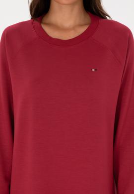 Kadın Koyu Frambuaz Modal Karışımlı Mini Boy Bisiklet Yaka Örme Elbise - 50313438021